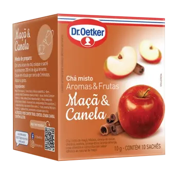 Dr. Oetker Chá Aromas & Frutas, Maçã e Canela  - 10 Sachês