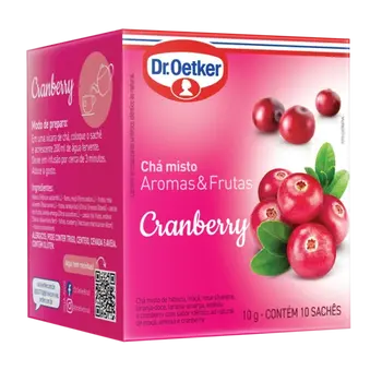 Dr. Oetker Chá Aromas & Frutas, Cranberry  - 10 Sachês