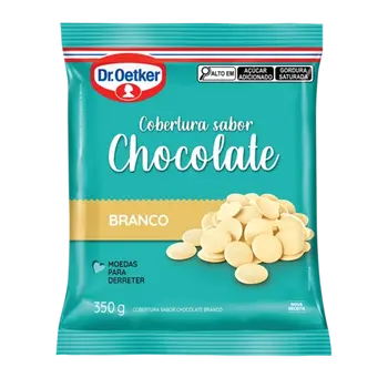 Dr. Oetker Cobertura Sabor Chocolate Branco em Moedas