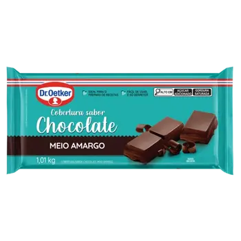 Dr. Oetker Cobertura Sabor Chocolate Meio Amargo em Barra