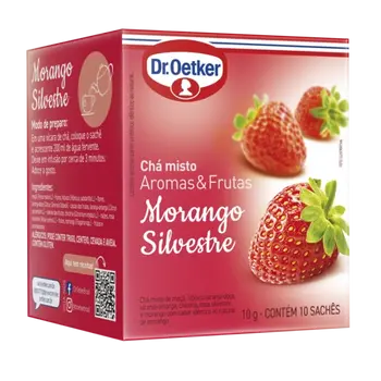 Dr. Oetker Chá Aromas e Frutas, Morango Silvestre  - 10 Sachês