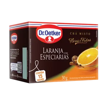 Dr. Oetker Chá Flores & Frutas, Laranja com Especiarias - 15 Sachês