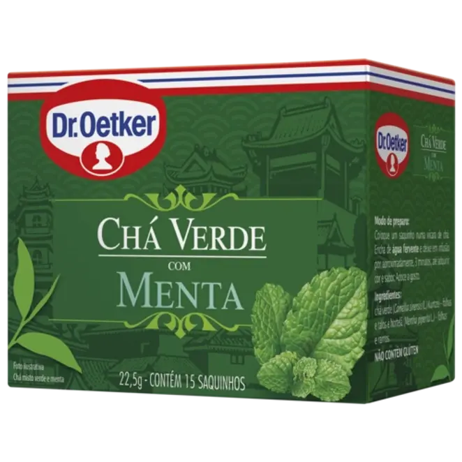Dr. Oetker Chá Verde com Menta - 15 Sachês