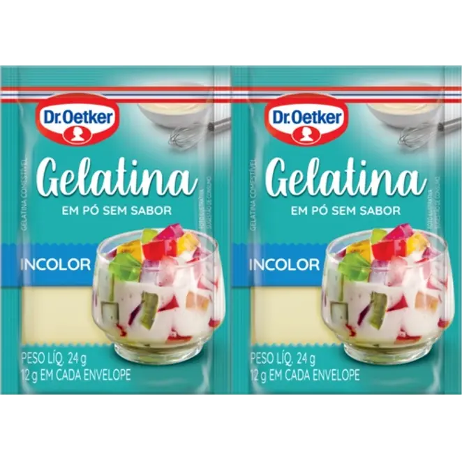 Dr. Oetker Gelatina em Pó Incolor Sem Sabor
