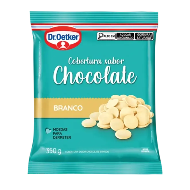 Dr. Oetker Cobertura Sabor Chocolate Branco em Moedas