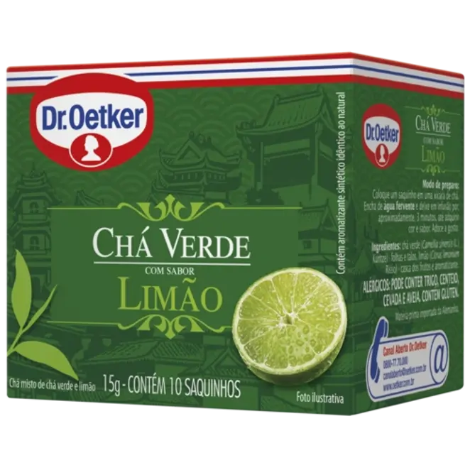 Dr. Oetker Chá Verde com Limão  - 10 Sachês