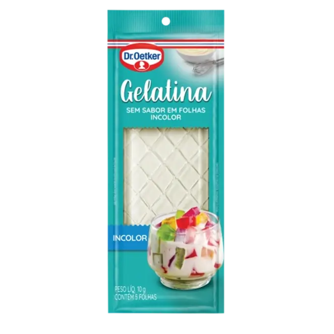 Dr. Oetker Gelatina em Folha Sem Sabor Incolor