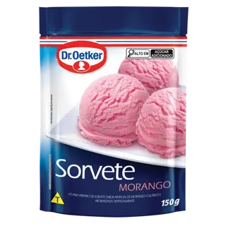 Sorvete de Morango Dr Oetker
