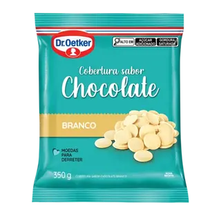 Cobertura em Moedas Sabor Chocolate Branco Dr. Oetker