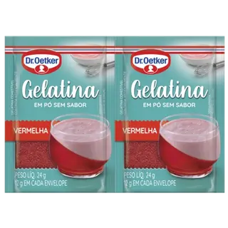 Gelatina em Pó Vermelha sem Sabor Dr. Oetker (12 g)