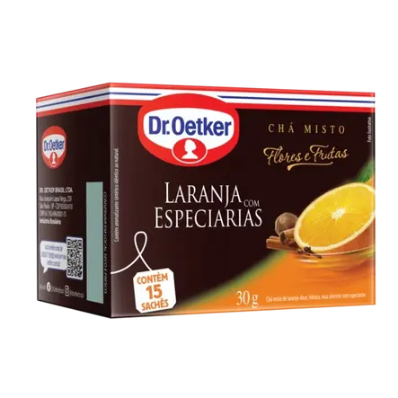 Chá Flores & Frutas Laranja com Especiarias Dr. Oetker