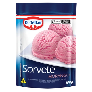 Sorvete de Morango Dr Oetker