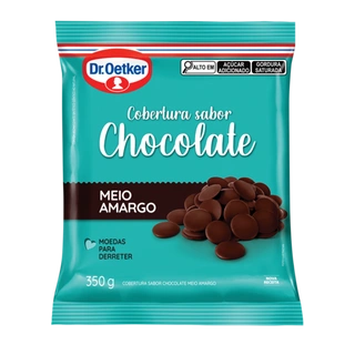 Cobertura em Moedas Sabor Chocolate Meio Amargo Dr. Oetker