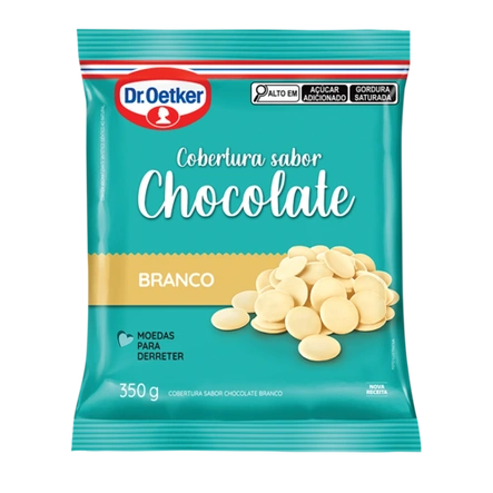 Cobertura em Moedas Sabor Chocolate Branco Dr. Oetker