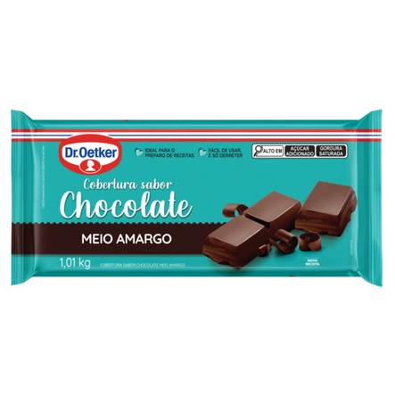 Cobertura em Barra Sabor Chocolate Meio Amargo Dr. Oetker