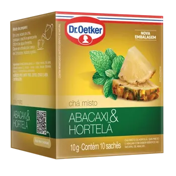 Dr. Oetker Chá Ervas Plus, Abacaxi com Hortelã  - 10 Sachês