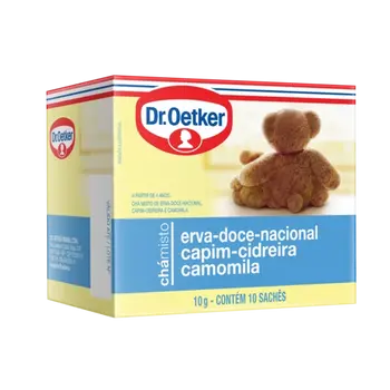 Dr. Oetker Chá de Erva-Doce Nacional, Capim-Cidreira e Camomila - 10 Sachês