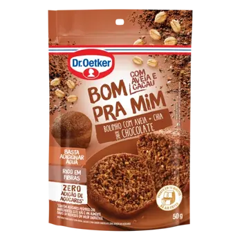 Dr. Oetker Bolinho Bom pra Mim sabor Chocolate Aveia e Chia Zero Açúcar