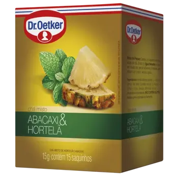 Dr. Oetker Chá Ervas Plus, Abacaxi com Hortelã - 15 Sachês