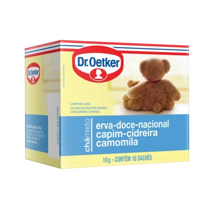 Dr. Oetker Chá de Erva-Doce Nacional, Capim-Cidreira e Camomila - 10 Sachês