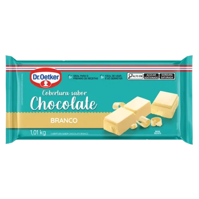 Dr. Oetker Cobertura Sabor Chocolate Branco em Barra