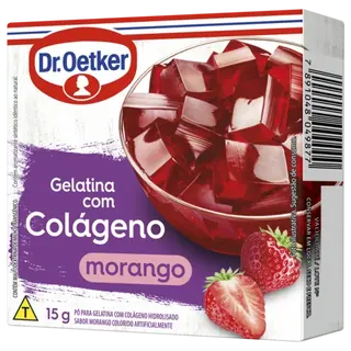 Gelatina com Colágeno de Morango Dr.Oetker