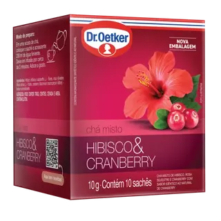 Chá Misto Hibisco e Cranberry Dr. Oetker