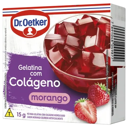 Gelatina com Colágeno de Morango Dr.Oetker