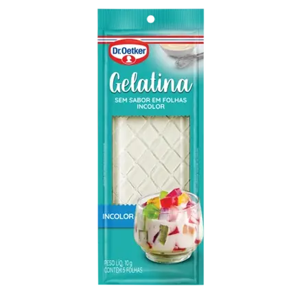 Gelatina em Folha Incolor Dr. Oetker 