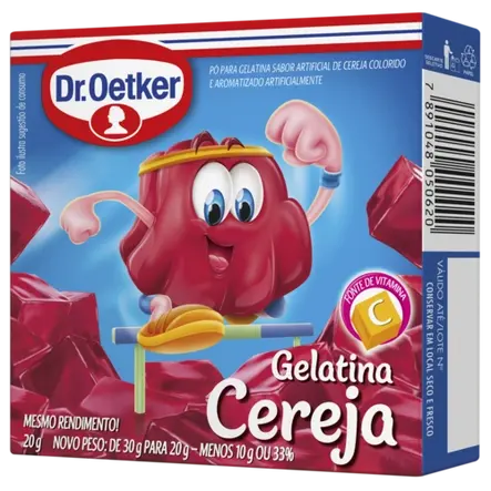 Gelatina Cereja Dr. Oetker ou Morango