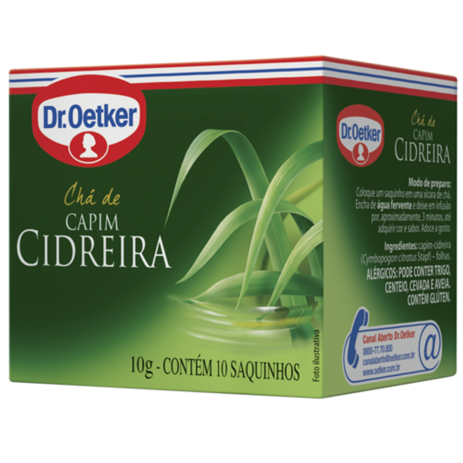 Dr. Oetker Chá de Capim-Cidreira - 10 Sachês