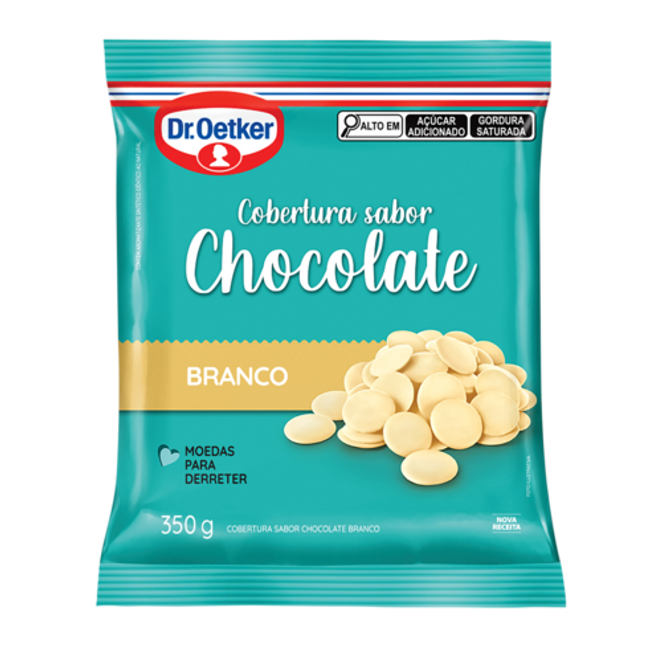 Dr. Oetker Cobertura Sabor Chocolate Branco em Moedas