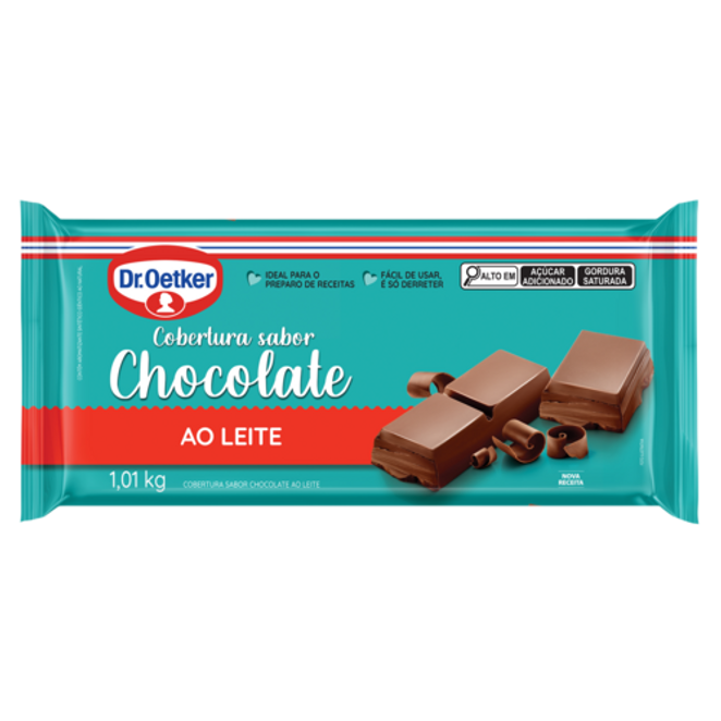 Dr. Oetker Cobertura Sabor Chocolate ao Leite em Barra
