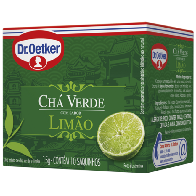 Dr. Oetker Chá Verde com Limão  - 10 Sachês
