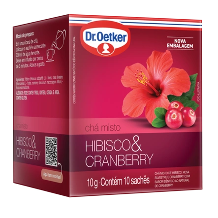 Chá Misto Hibisco e Cranberry Dr. Oetker
