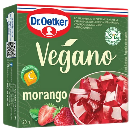 Sobremesa Vegana Sabor Morango
