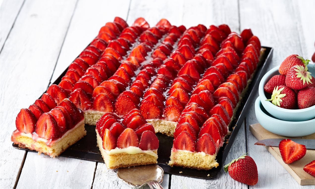Bolo de Morango com Baunilha