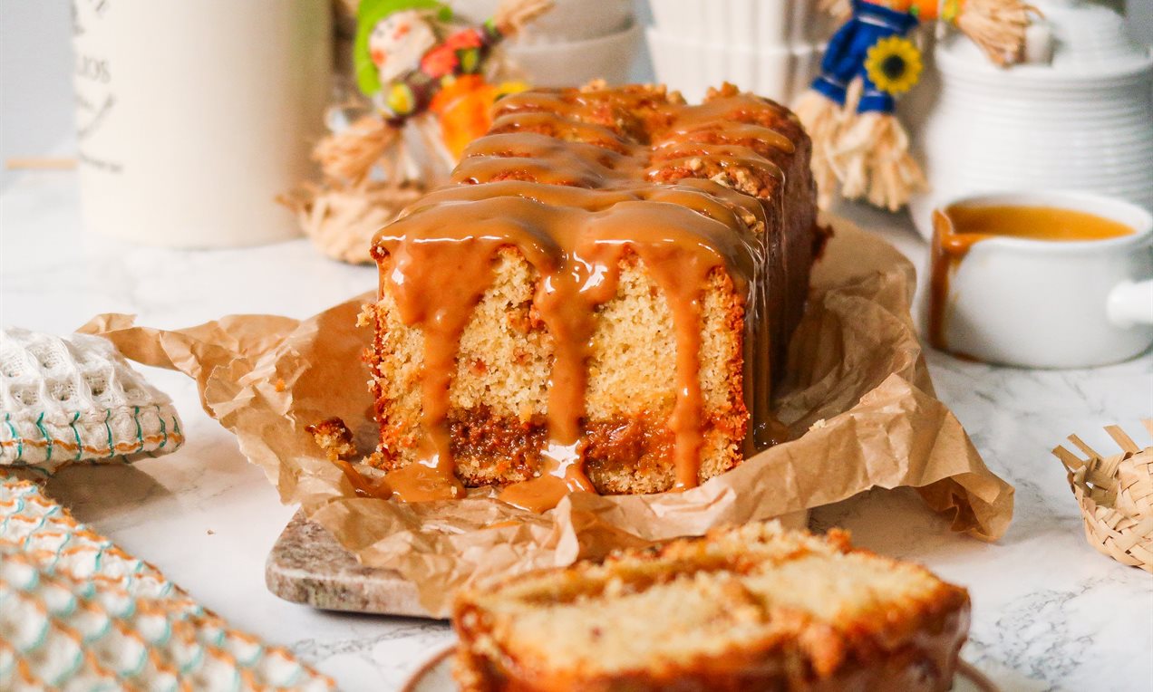 Bolo de Paçoca com doce de leite
