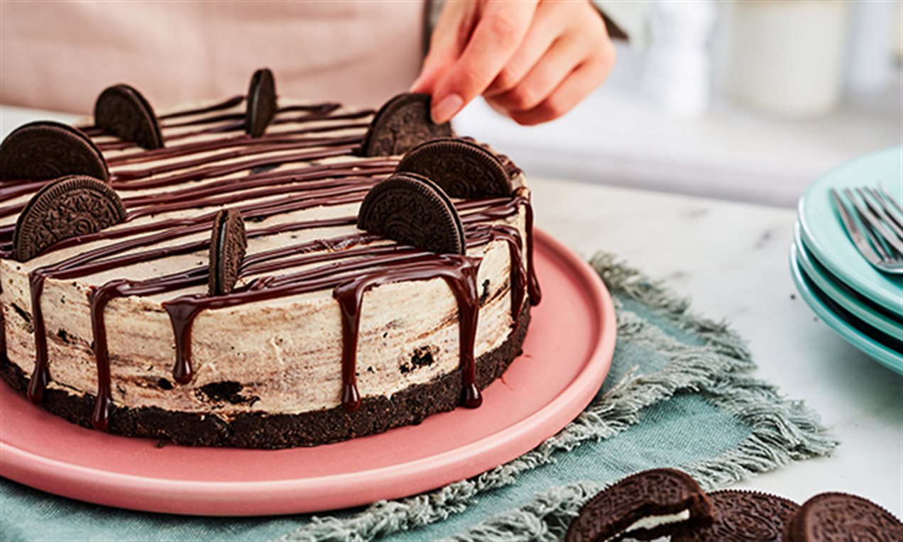 Torta de Brownie com Sorvete e Biscoitos