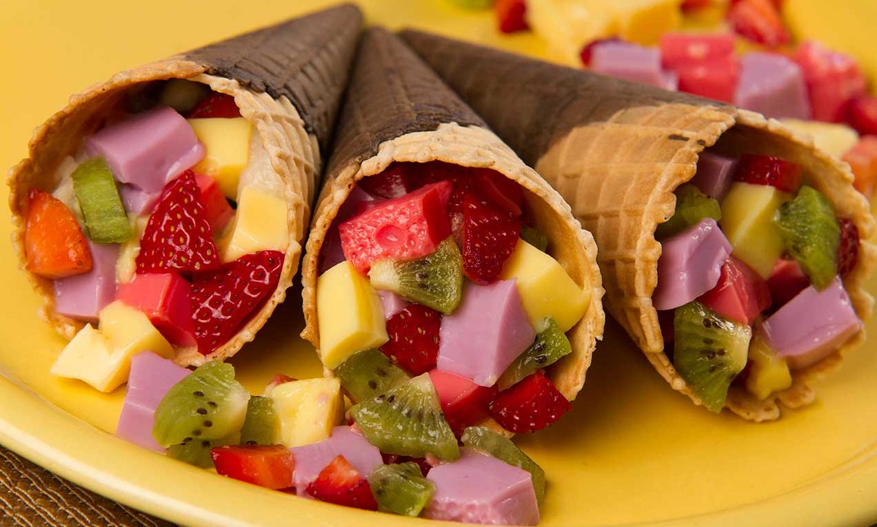Casquinhas de Frutas com Gelatina