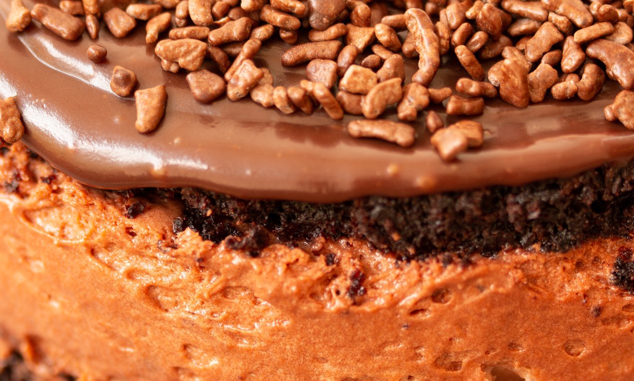 Bolo mousse de chocolate