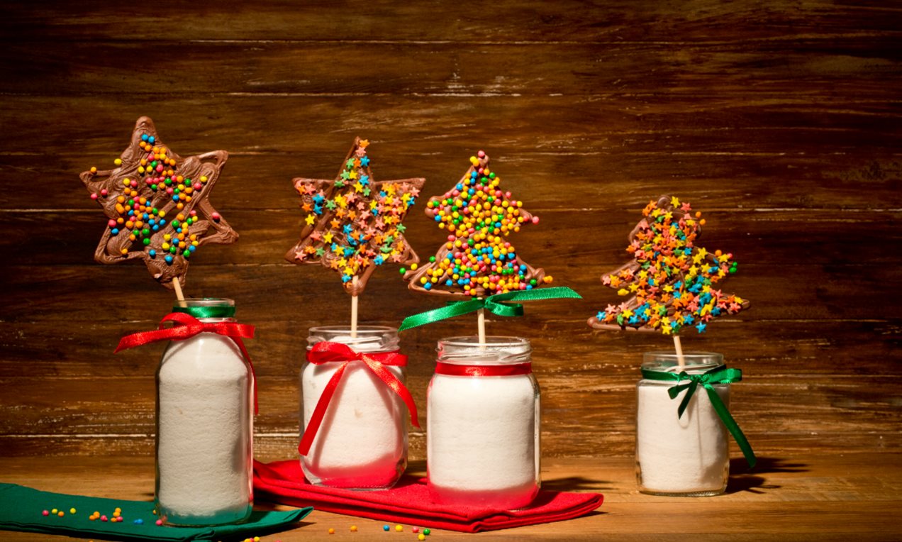 Pirulito de Chocolate Árvore de Natal